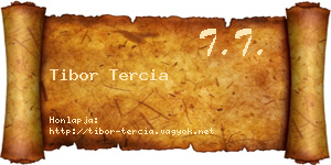 Tibor Tercia névjegykártya